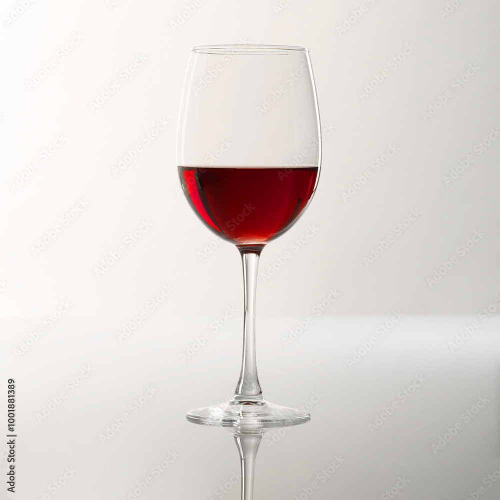 red wine glass and empty bottle with a white background red wine glass and empty bottle with a white background