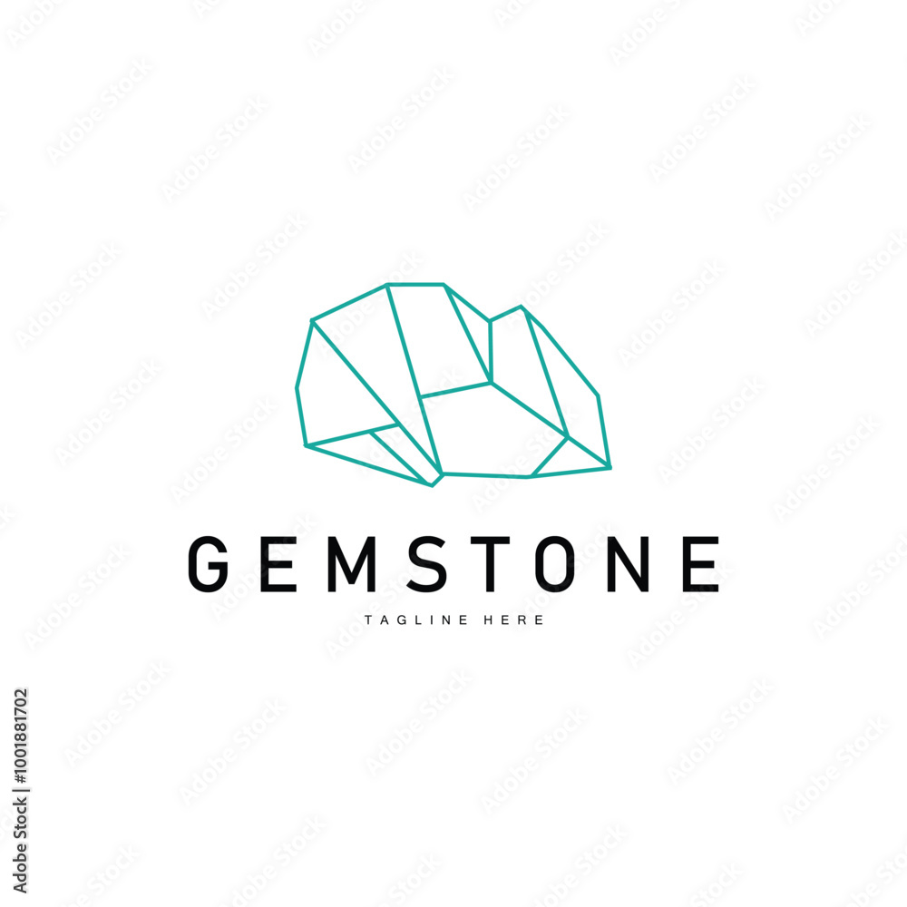 Fototapeta premium Gemstone Logo Stone Jewelry Vector Template Premium