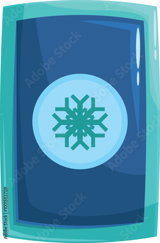 Freezer bag with snowflake icon, indicating the storage of frozen food, preserving freshness and extending shelf life
