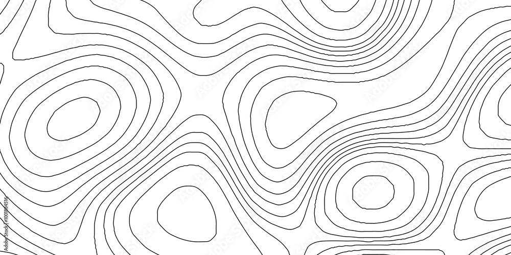 Abstract monochrome image cartography background, abstract black line and white topography map background, lines topographic contour map seamless pattern landscape geodesy geographic mountain relief. Abstract monochrome image cartography background, abstract black line and white topography map background, lines topographic contour map seamless pattern landscape geodesy geographic mountain relief.