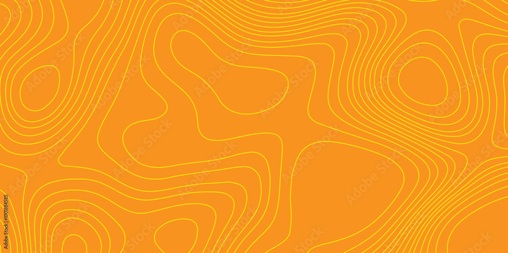 lines topographic contour map seamless pattern landscape geodesy geographic mountain relief, abstract monochrome image cartography background yellow line and orange background topography map. lines topographic contour map seamless pattern landscape geodesy geographic mountain relief, abstract monochrome image cartography background yellow line and orange background topography map.