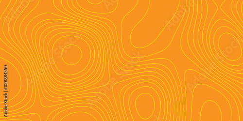 lines topographic contour map seamless pattern landscape geodesy geographic mountain relief, abstract monochrome image cartography background yellow line and orange background topography map.