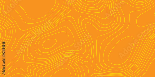 lines topographic contour map seamless pattern landscape geodesy geographic mountain relief, abstract monochrome image cartography background yellow line and orange background topography map.