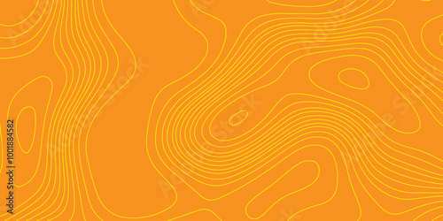 lines topographic contour map seamless pattern landscape geodesy geographic mountain relief, abstract monochrome image cartography background yellow line and orange background topography map.