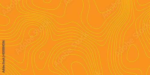 lines topographic contour map seamless pattern landscape geodesy geographic mountain relief, abstract monochrome image cartography background yellow line and orange background topography map.