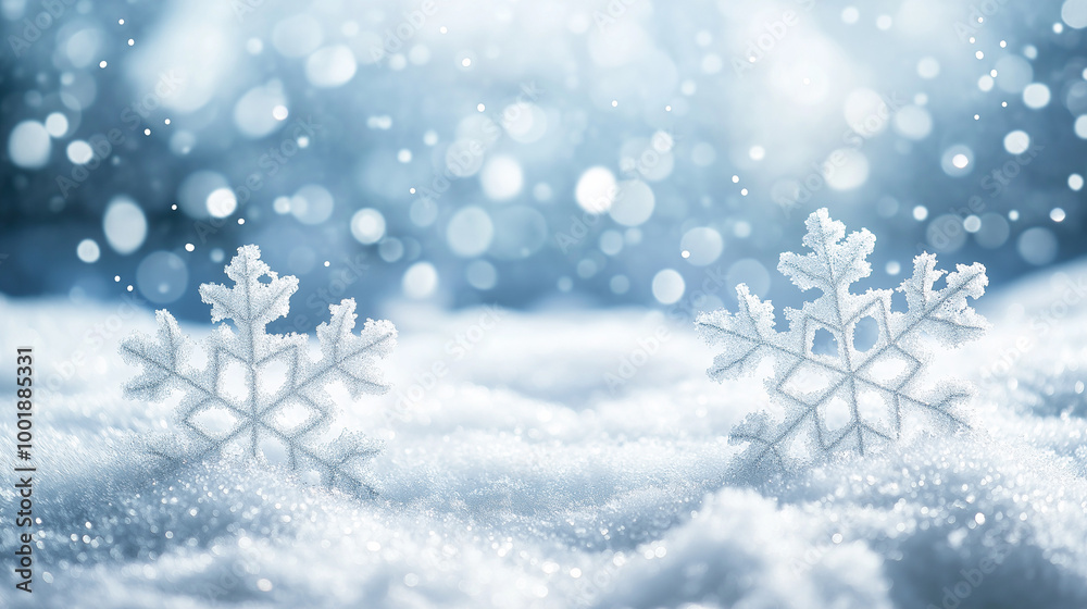 雪の結晶のマクロ写真が彩る冬の背景と氷・雪景色_12月・クリスマスシーン・寒中見舞い等 雪の結晶のマクロ写真が彩る冬の背景と氷・雪景色_12月・クリスマスシーン・寒中見舞い等
