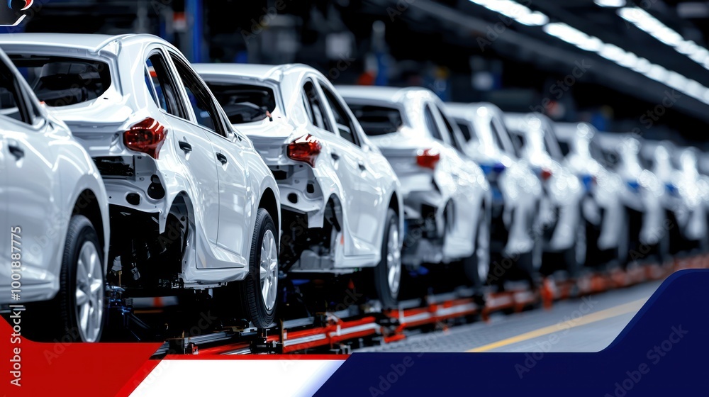 Precision in Progress: Workers Assembling Vehicle Parts on Automotive Assembly Line for Mass Production Efficiency Precision in Progress: Workers Assembling Vehicle Parts on Automotive Assembly Line for Mass Production Efficiency