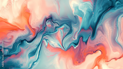 Abstract heavy multicolor cloud of haze. Fluid Art. Illustration