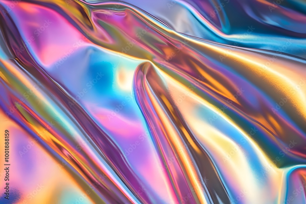 Abstract holographic background with shiny liquid texture in rainbow colors for modern illustration Abstract holographic background with shiny liquid texture in rainbow colors for modern illustration