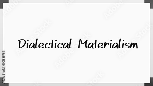 Dialectical Materialism のホワイトボード風イラスト photo