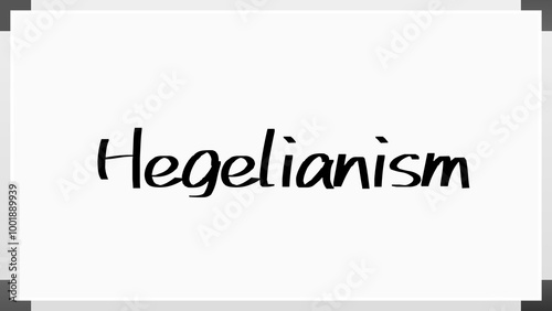 Hegelianism のホワイトボード風イラスト photo