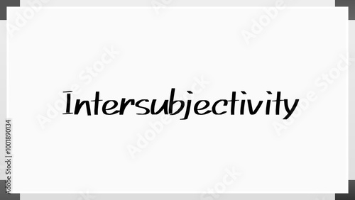 Intersubjectivity のホワイトボード風イラスト photo