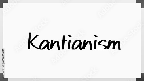 Kantianism のホワイトボード風イラスト photo