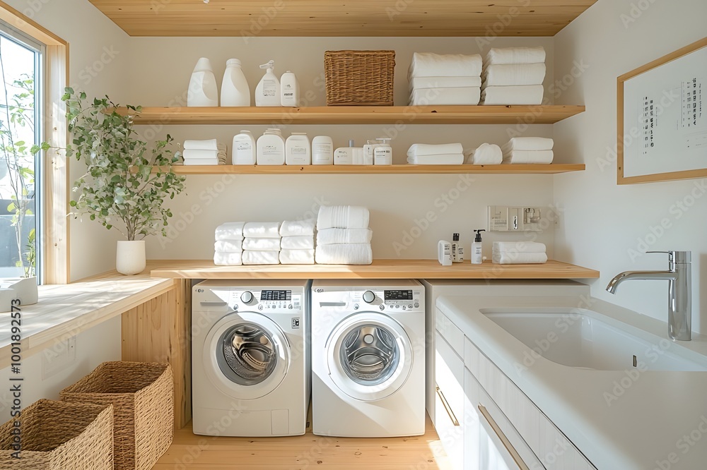 Minimalist Laundry Room with washing machine, equipment, Clean and Minimalist Laundry Space,modern minimalist interior designs,home architecture ideas Minimalist Laundry Room with washing machine, equipment, Clean and Minimalist Laundry Space,modern minimalist interior designs,home architecture ideas