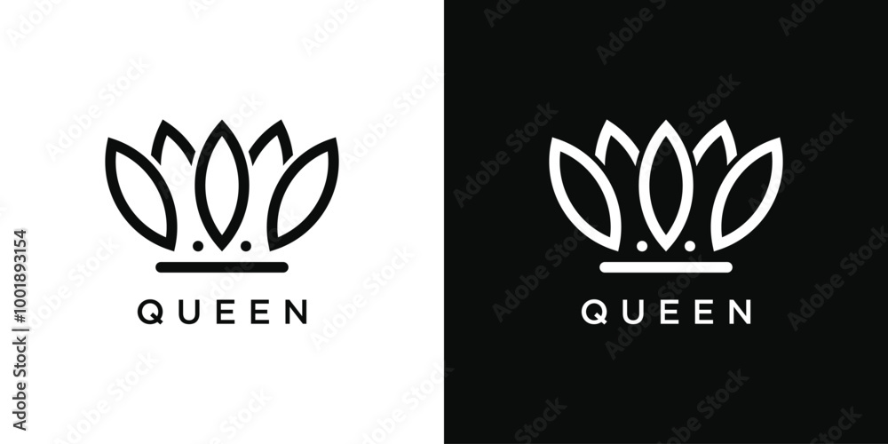 Fototapeta premium Royal Princess queen crown logo design. Premium Vector