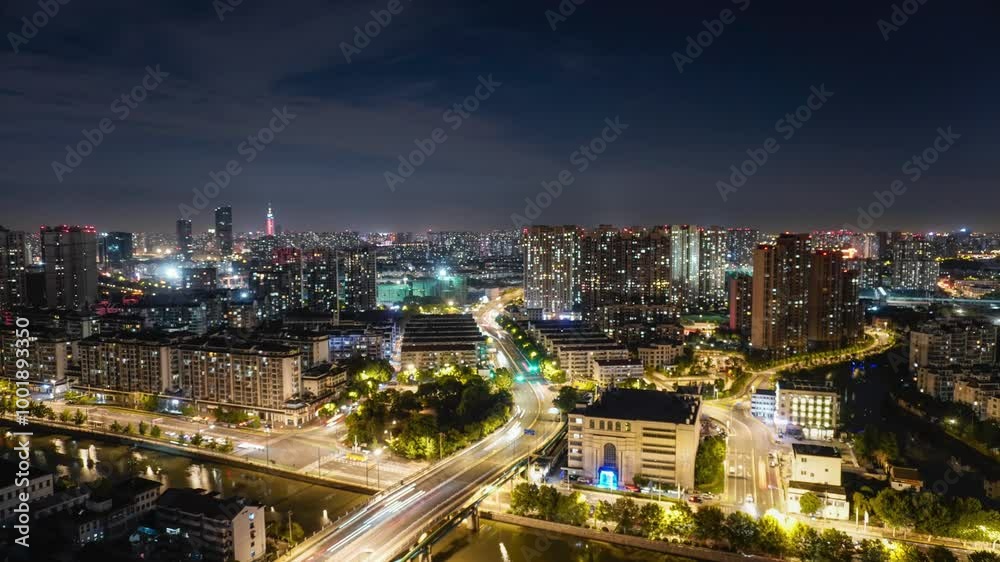 Changzhou City Night Traffic 4K Time-lapse Changzhou City Night Traffic 4K Time-lapse