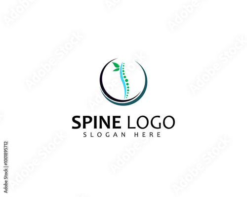 Chiropractic spine logo design.Logo for nursing, massage, business and medicine.