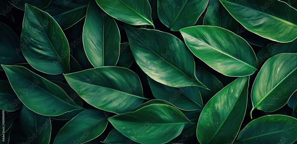 Close-up of lush green leaves with intricate veins and textures. Close-up of lush green leaves with intricate veins and textures.