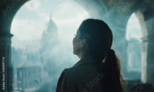 person in the window