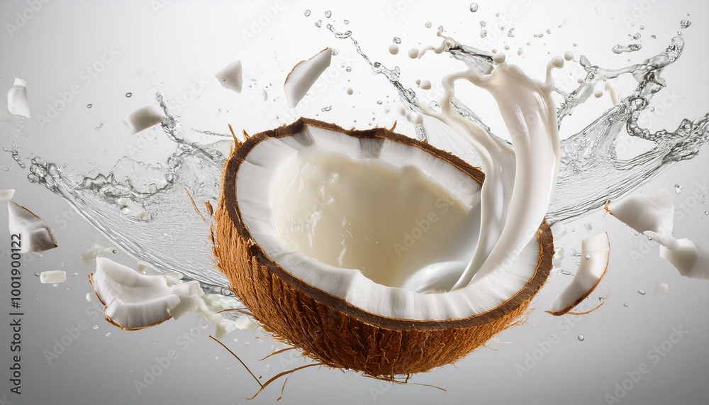 Coconut milk splash swirl Coconut milk splash swirl