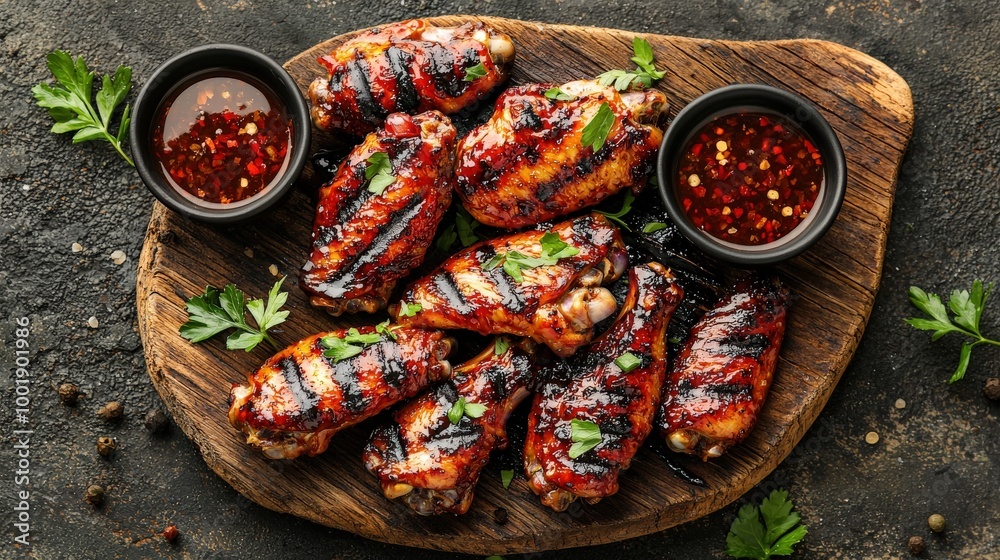 Grilled Chicken Wings with Marinade Sauce Grilled Chicken Wings with Marinade Sauce