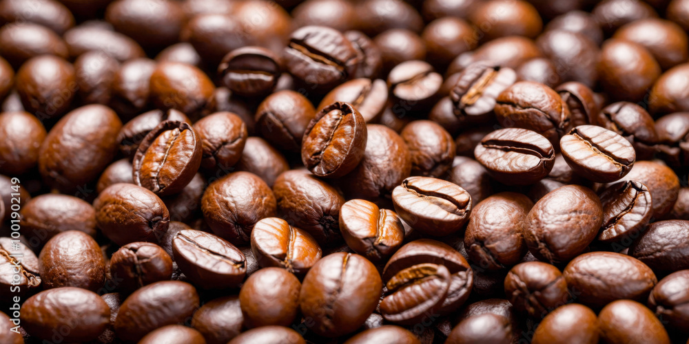 Fototapeta premium Close-up of Roasted Coffee Beans.
