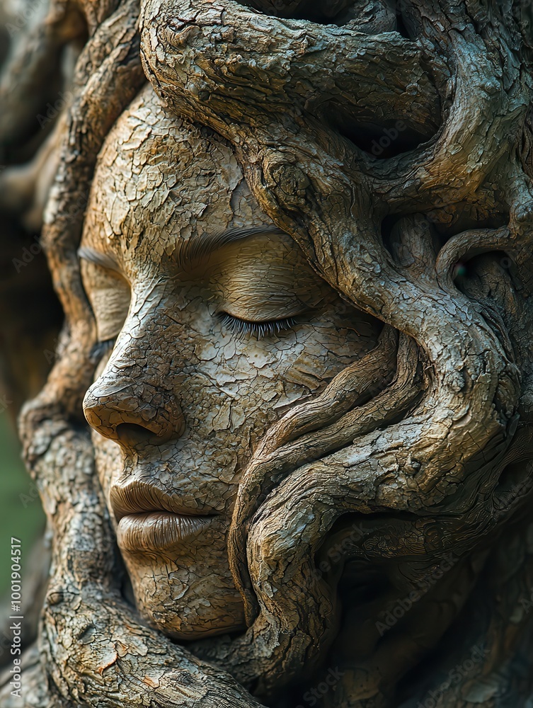 Enigmatic Face Merging with Nature's Textures Enigmatic Face Merging with Nature's Textures