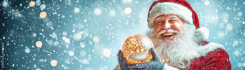 Joyful Santa Claus in Festive Atmosphere Joyful Santa Claus in Festive Atmosphere