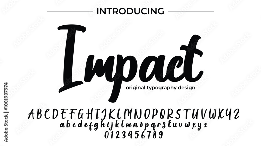 Impact Font Stylish brush painted an uppercase vector letters, alphabet, typeface Impact Font Stylish brush painted an uppercase vector letters, alphabet, typeface