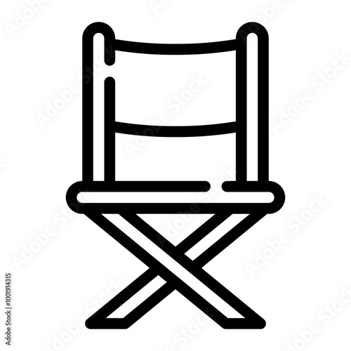 director chair line icon