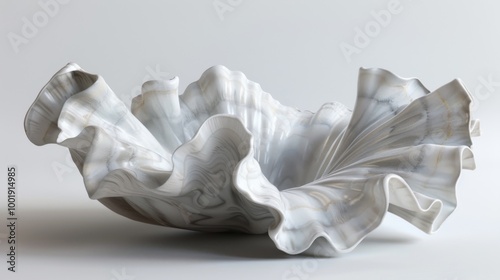 Elegant Minimalist Giant Clam Shell Decoration photo