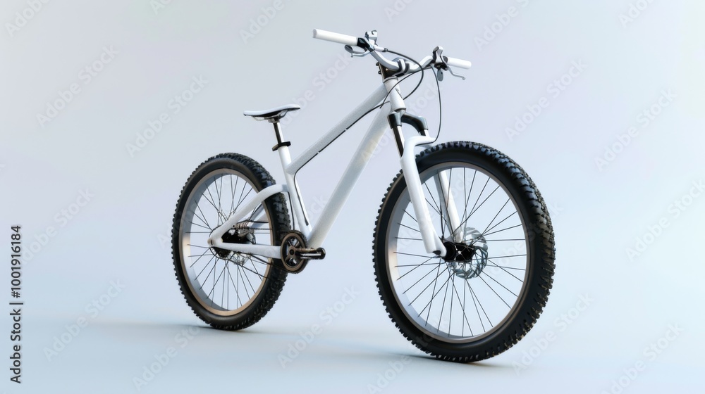 Minimalist 3D Mountain Bike Design in Clean Style Minimalist 3D Mountain Bike Design in Clean Style