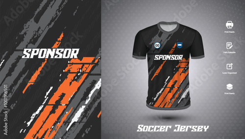 Soccer jersey design for sublimation or sports t-shirt design for cricket
