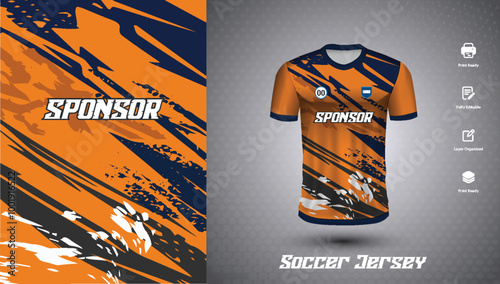Soccer jersey design for sublimation or sports t-shirt design for cricket
