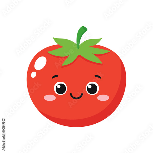 Tomato Vegetable Cute Cartoon Fresh Animation Kawaii Healthy Character
