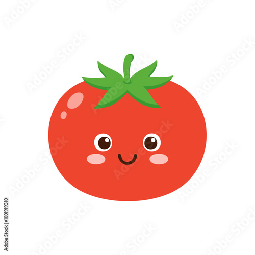 Tomato Vegetable Cute Cartoon Fresh Animation Kawaii Healthy Character
