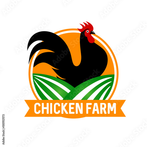chicken farm logo company template
