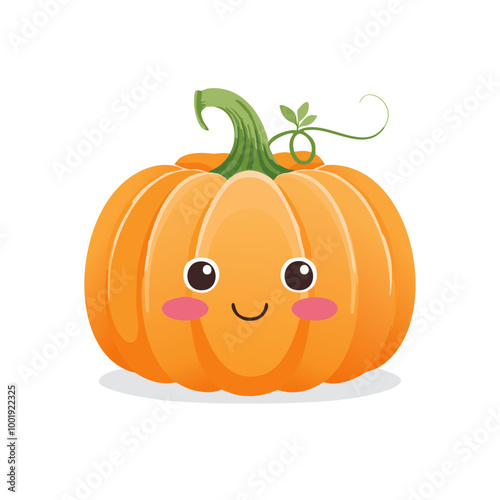 Pumpkin Vegetable Cute Cartoon Fresh Animation Kawaii Healthy Character
