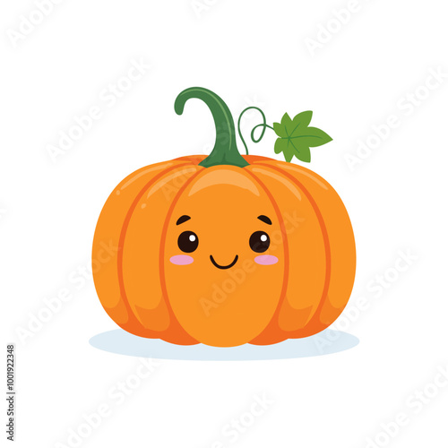 Pumpkin Vegetable Cute Cartoon Fresh Animation Kawaii Healthy Character
