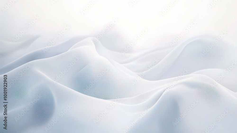Fototapeta premium Soft Waves of White Fabric Texture