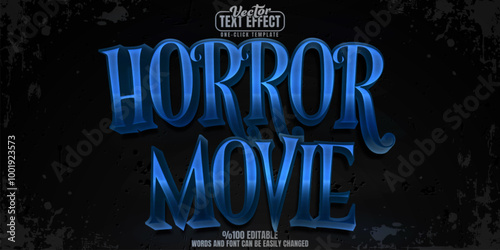 Horror editable text effect, customizable halloween and spooky 3d font style