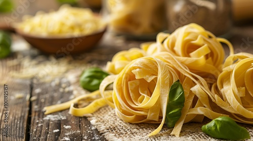 Dried trottole pasta ready for cooking photo