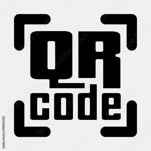 Icon qr code symbol. Barcode and qr code elements. Icons in glyph style. Good for prints, posters, logo, advertisement,infographics, etc.