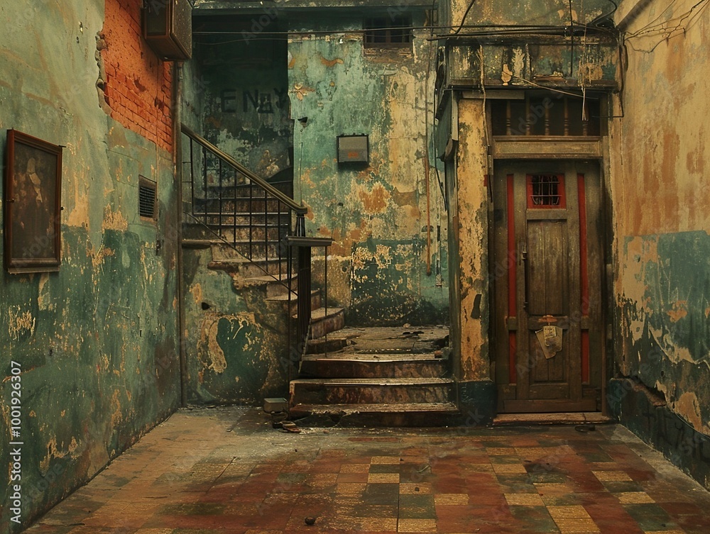 Weathered Walls and a Forgotten Doorway Weathered Walls and a Forgotten Doorway