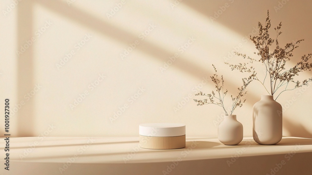 Minimalist Still Life with Natural Elements and Soft Shadows Minimalist Still Life with Natural Elements and Soft Shadows