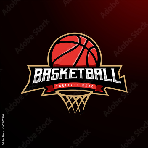 Basketball sports logo design