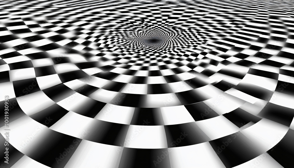 Naklejka premium Mind-bending optical illusion patterns, where shapes and lines appear to shift and move as you look at them, creating a dynamic effect