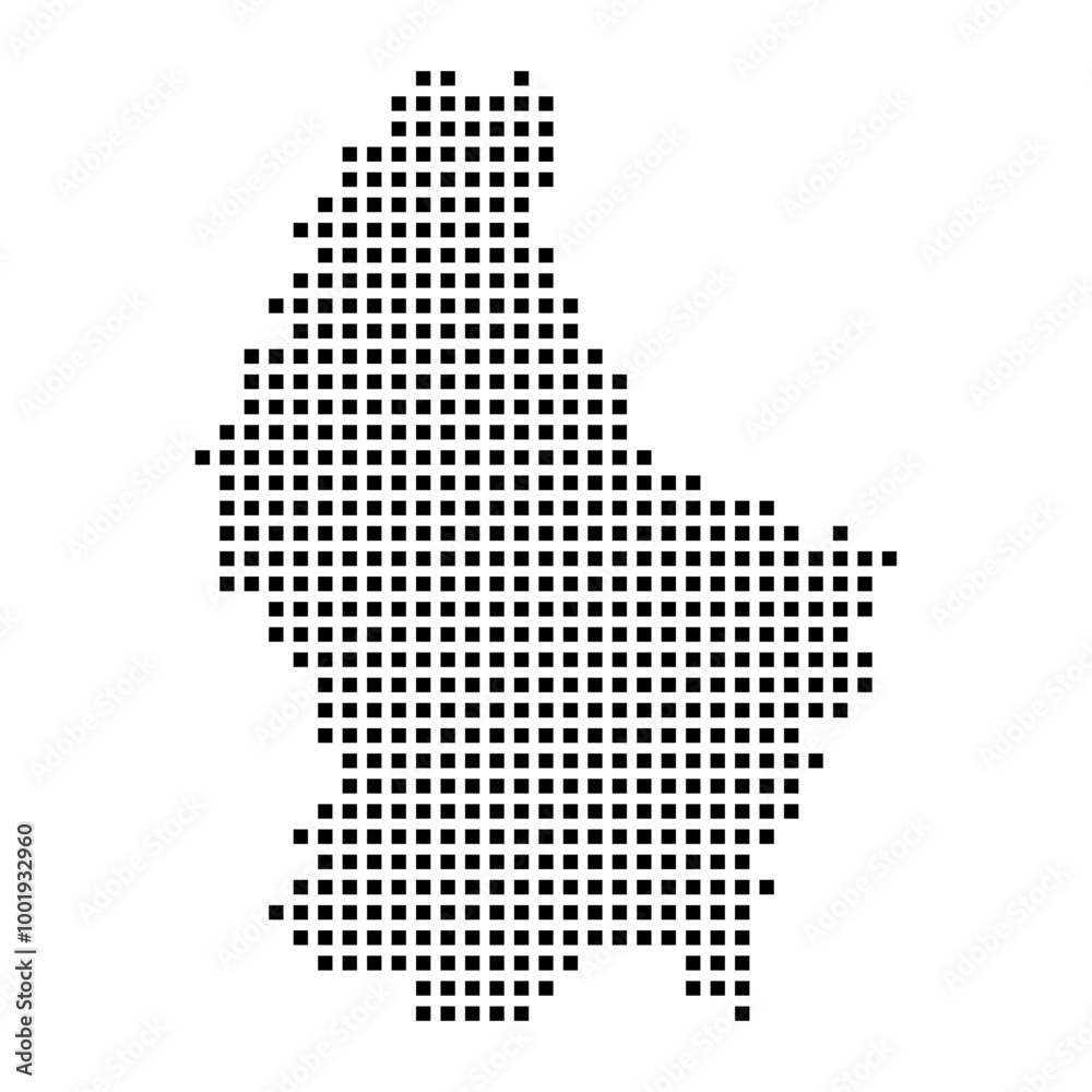 Obraz premium Dotted Map of Luxembourg