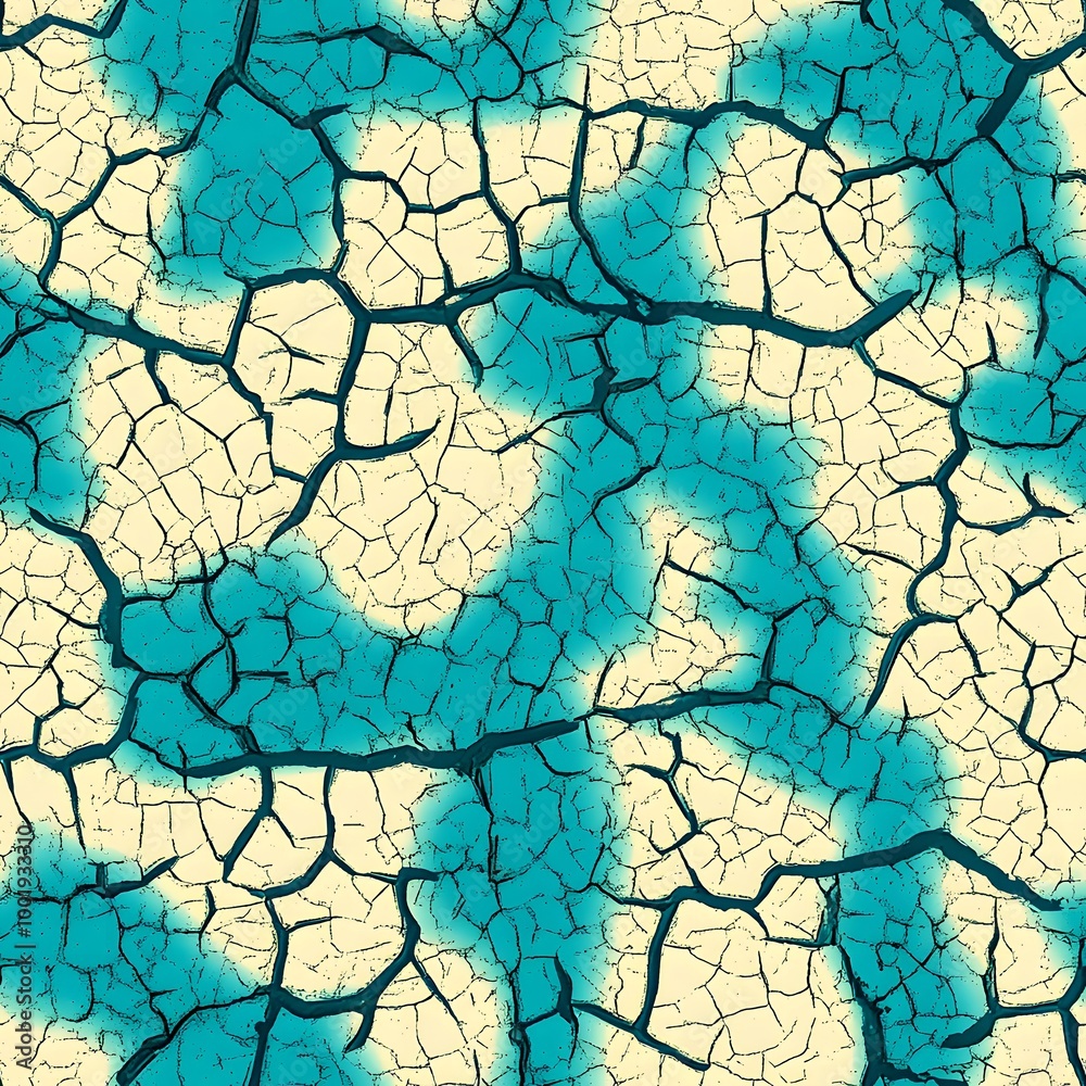 Abstract cracked paint texture in blue and white. Abstract cracked paint texture in blue and white.