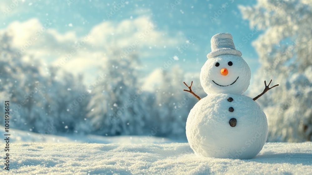 Obraz premium snowman on the snow